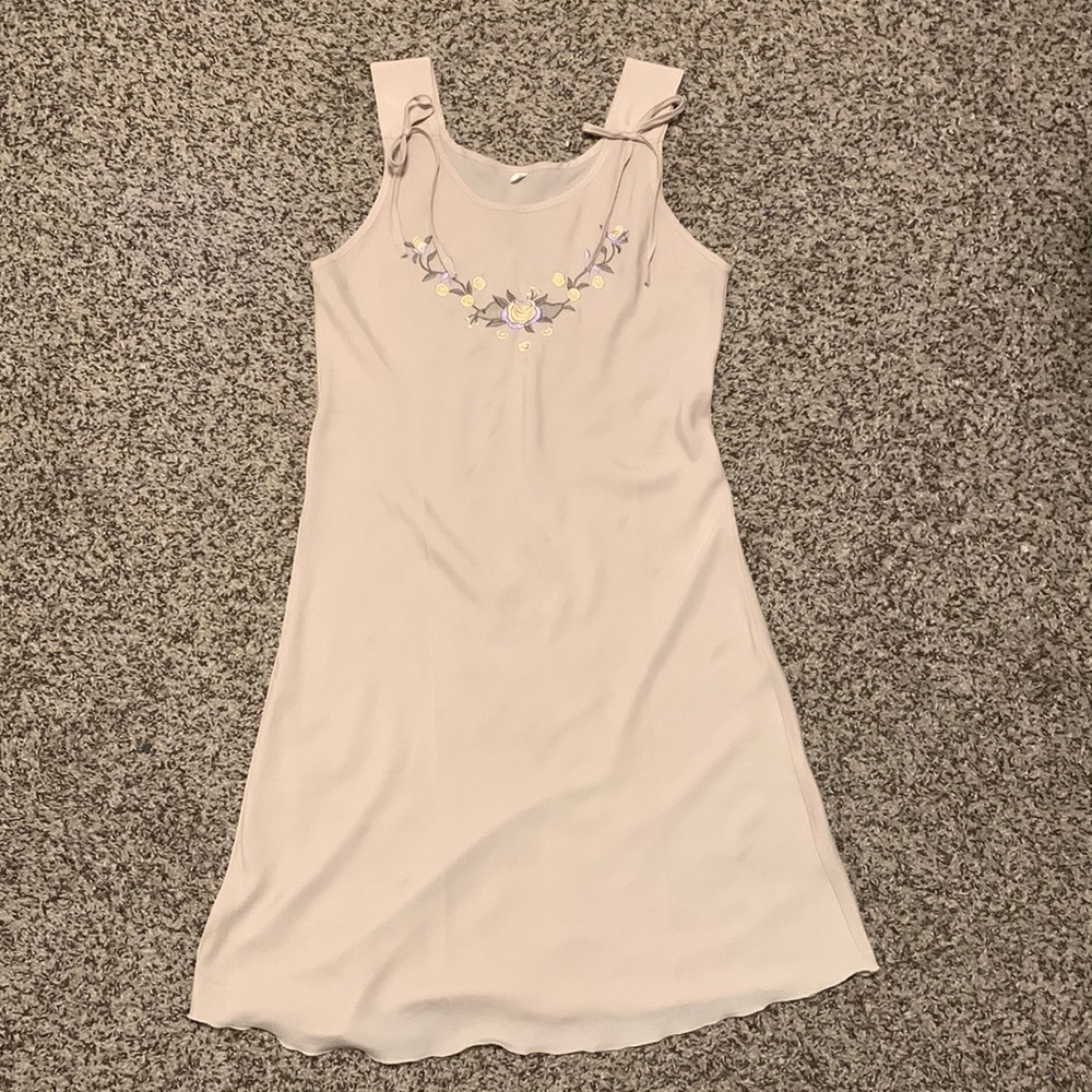 Floral Embroidered Slip Dress